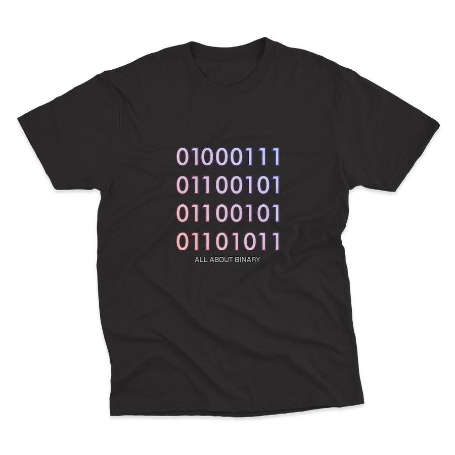 T-Shirt - Binary Futuristic Image